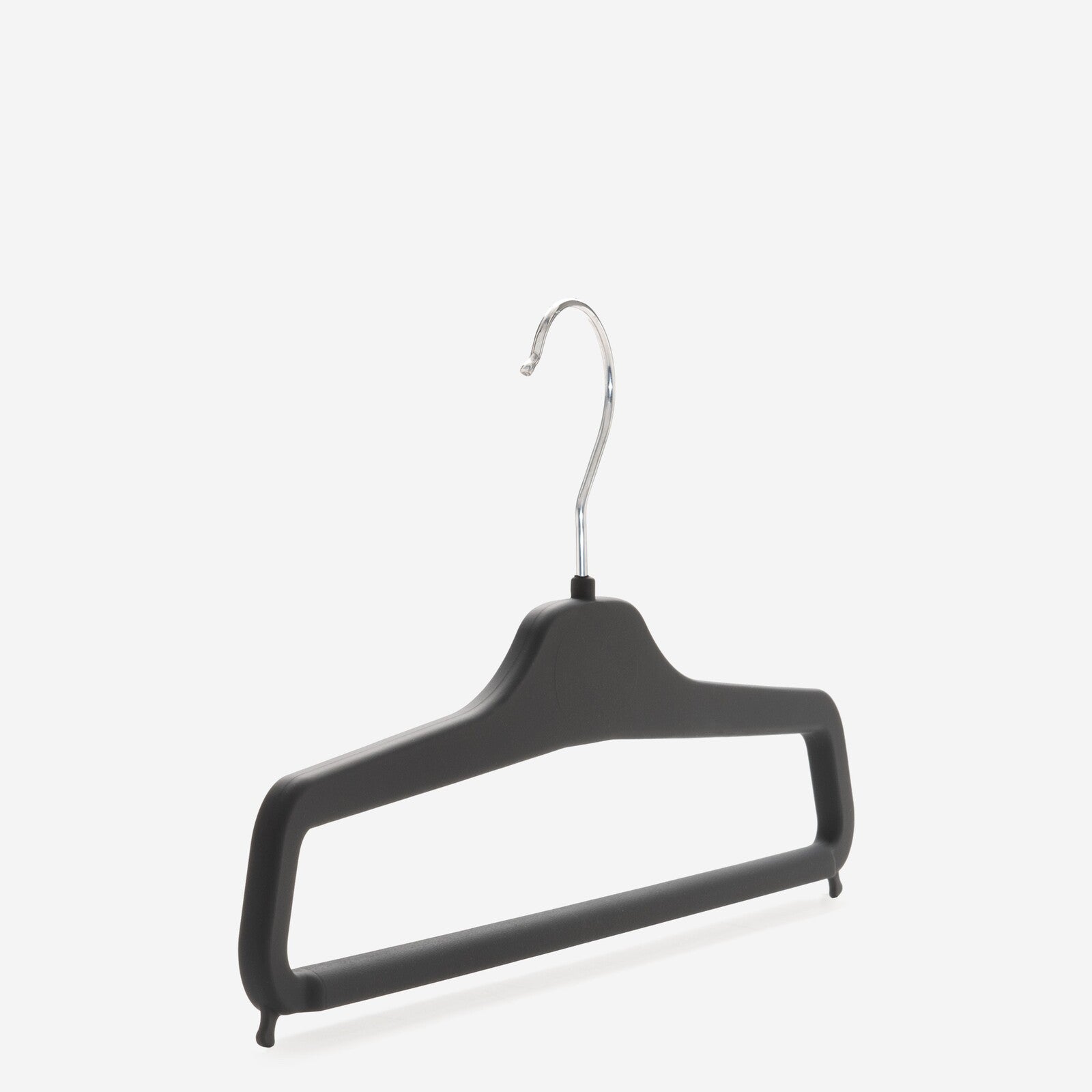 Gruccia personalizzabile – gruccia per pantaloni – gruccia in plastica riciclata nera – P3 - depla