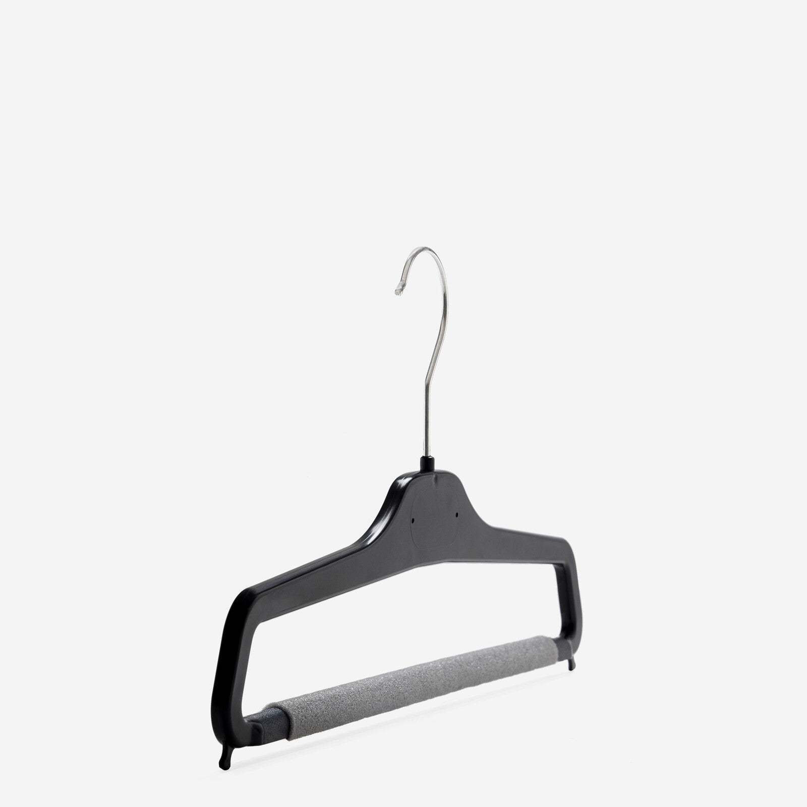 Gruccia personalizzabile – gruccia per pantaloni – gruccia in plastica riciclata nera – P3SP - depla
