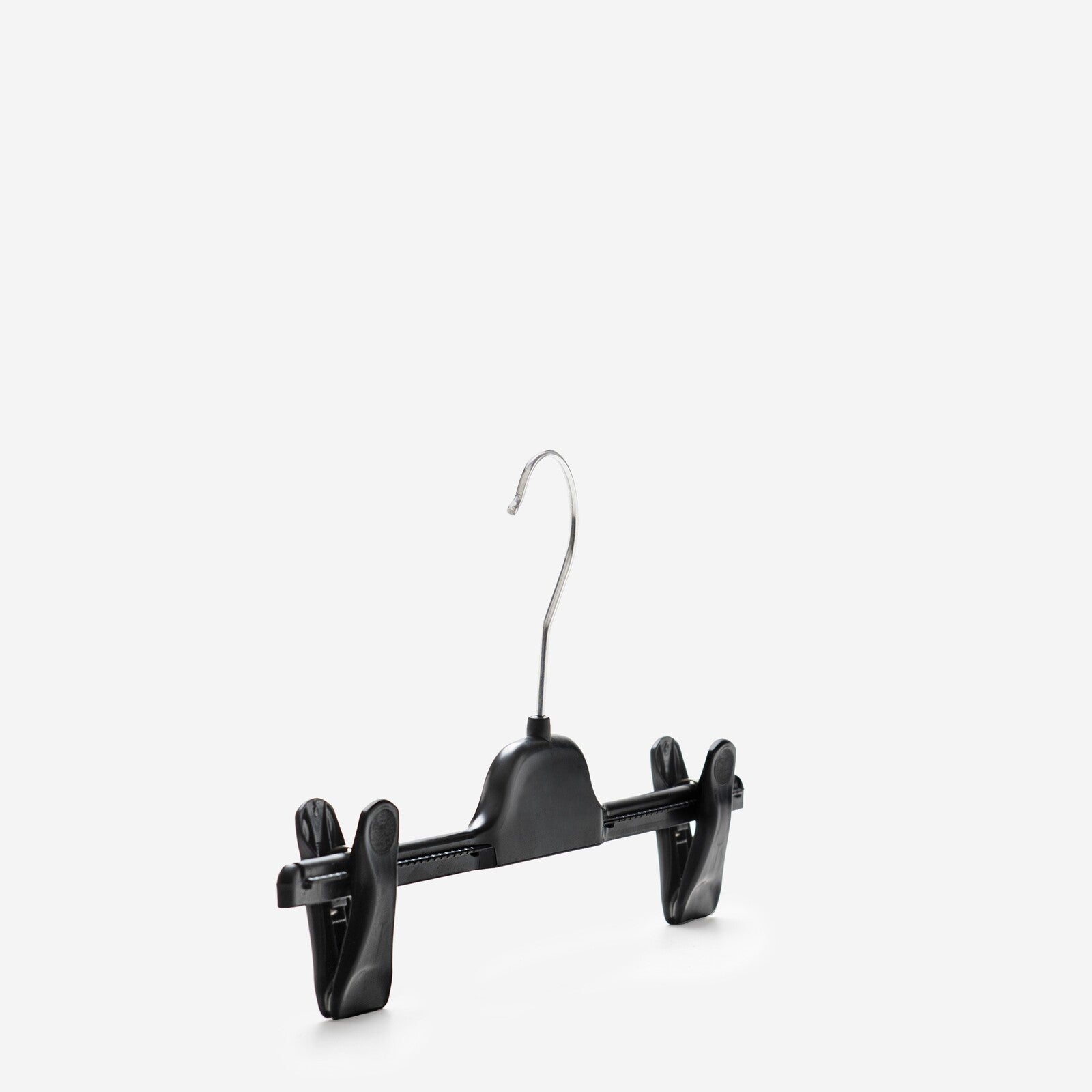 Gruccia personalizzabile – gruccia per gonne – gruccia in plastica riciclata nera – PM30 - depla