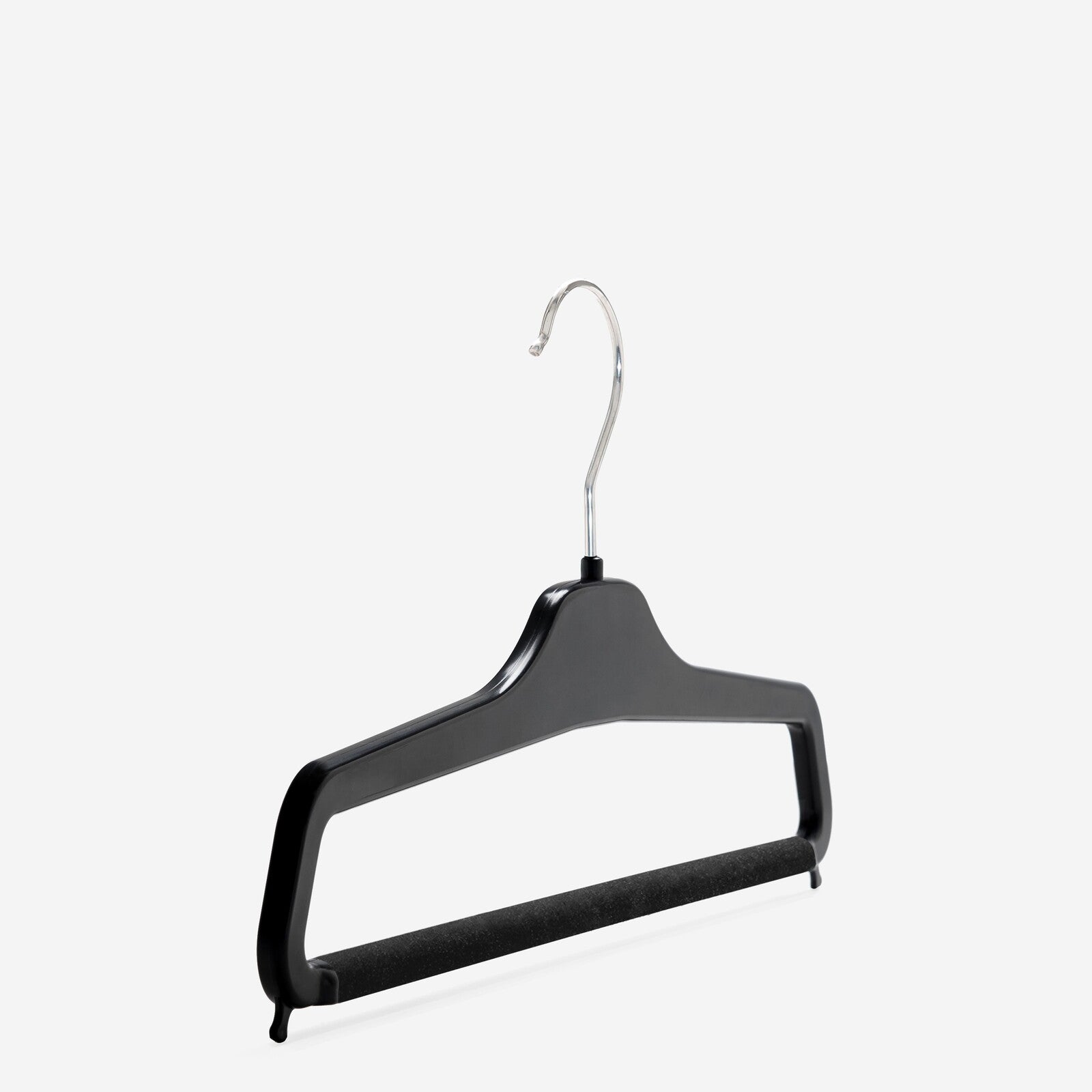 Gruccia personalizzabile – gruccia per pantaloni – gruccia in plastica riciclata nera – P3SP - depla