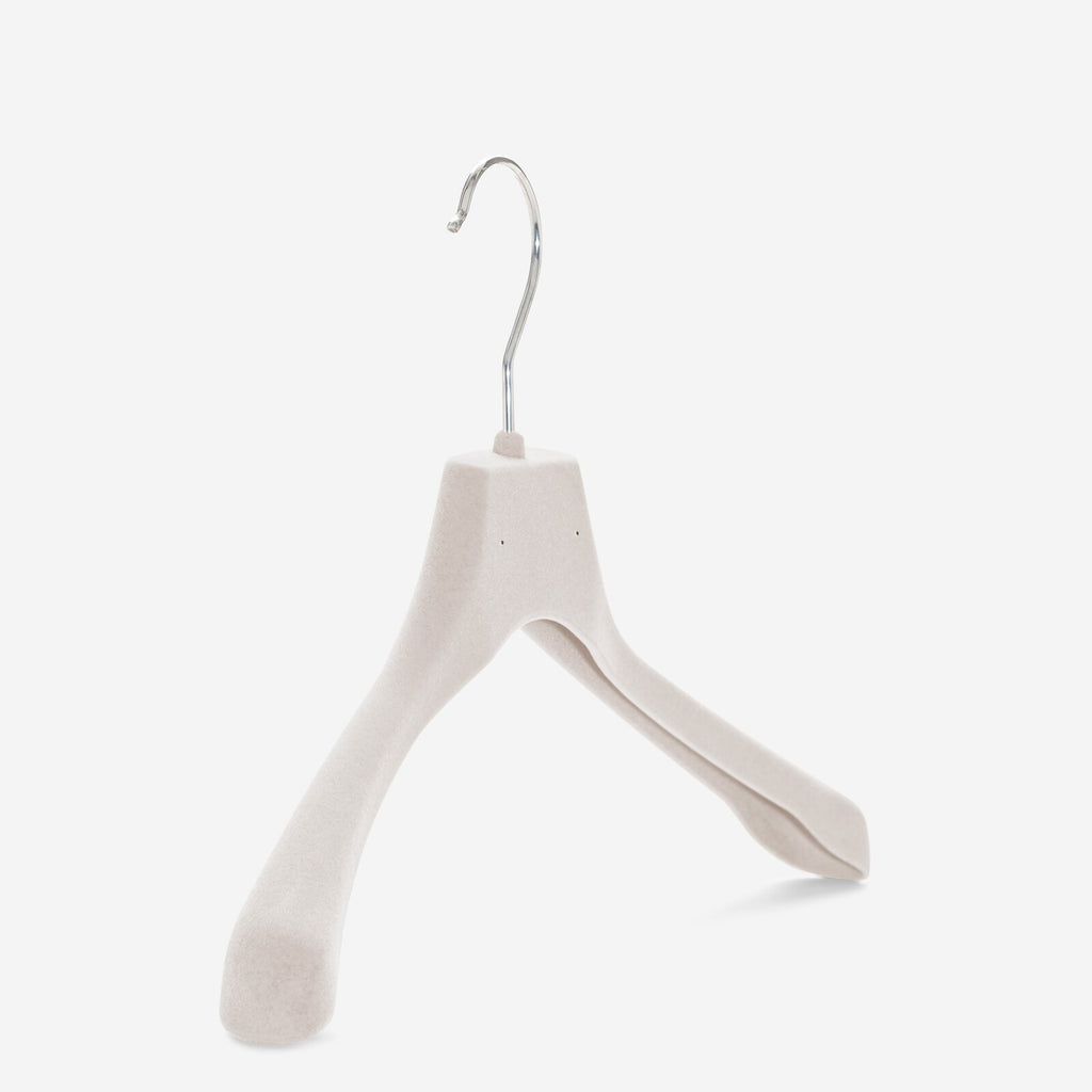 Gruccia anatomica personalizzabile  – gruccia per abiti – gruccia in plastica riciclata rivestita in velluto – C4 - depla