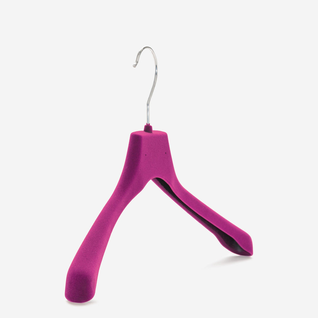 Gruccia anatomica personalizzabile  – gruccia per abiti – gruccia in plastica riciclata rivestita in velluto – C4 - depla