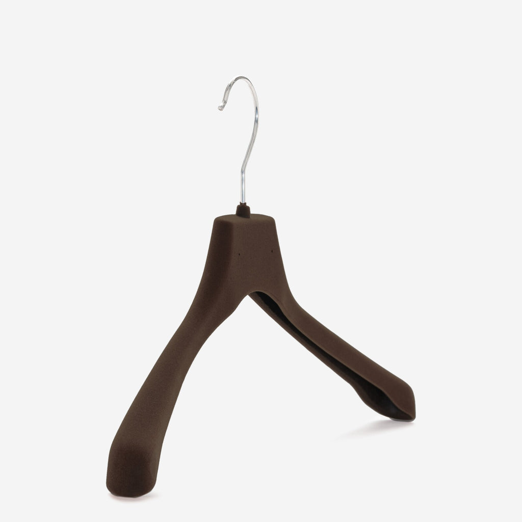 Gruccia anatomica personalizzabile  – gruccia per abiti – gruccia in plastica riciclata rivestita in velluto – C4 - depla