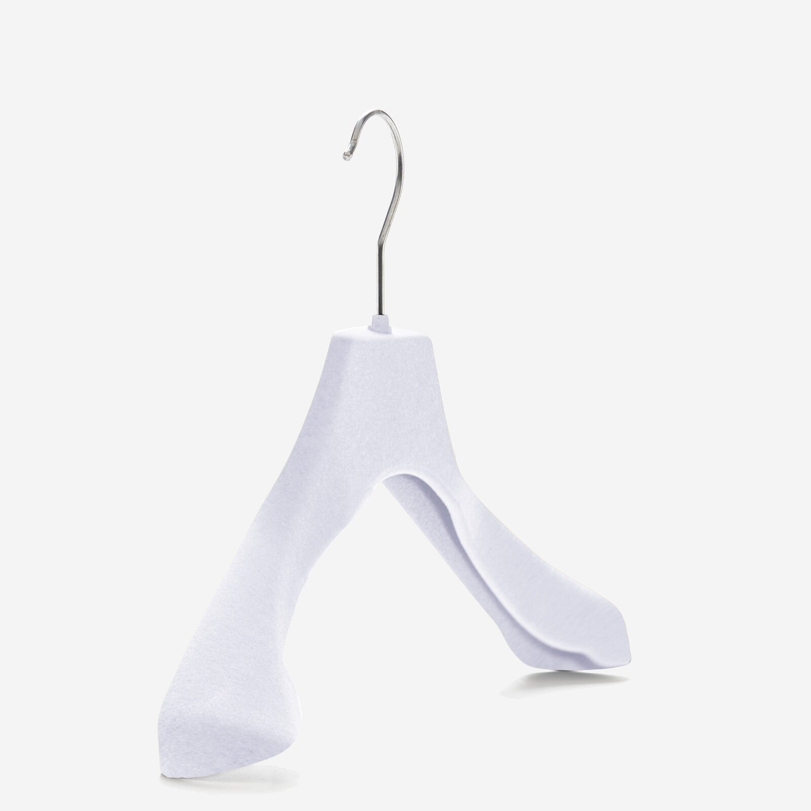 Gruccia anatomica personalizzabile  – gruccia per cappotti – gruccia in plastica riciclata rivestita in velluto – CAN39 - depla