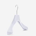 Gruccia anatomica personalizzabile  – gruccia per cappotti – gruccia in plastica riciclata rivestita in velluto – CA45 - depla