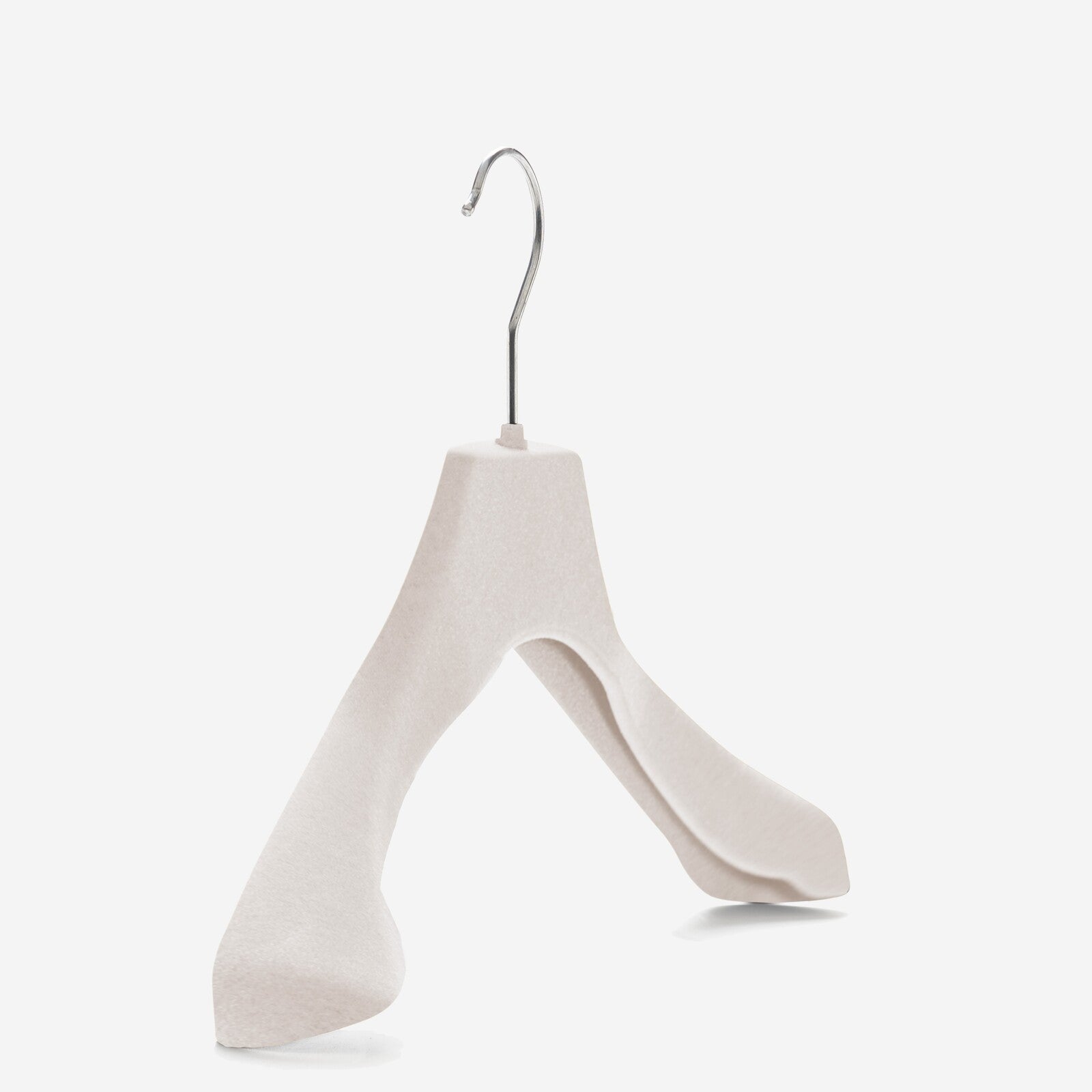 Gruccia anatomica personalizzabile  – gruccia per cappotti – gruccia in plastica riciclata rivestita in velluto – CA45 - depla