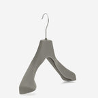 Gruccia anatomica personalizzabile  – gruccia per cappotti – gruccia in plastica riciclata rivestita in velluto – CA45 - depla