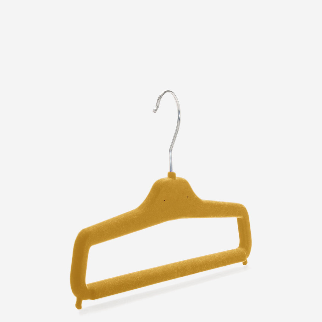 Gruccia personalizzabile – gruccia per pantaloni – gruccia in plastica riciclata rivestita in velluto – P3 - depla