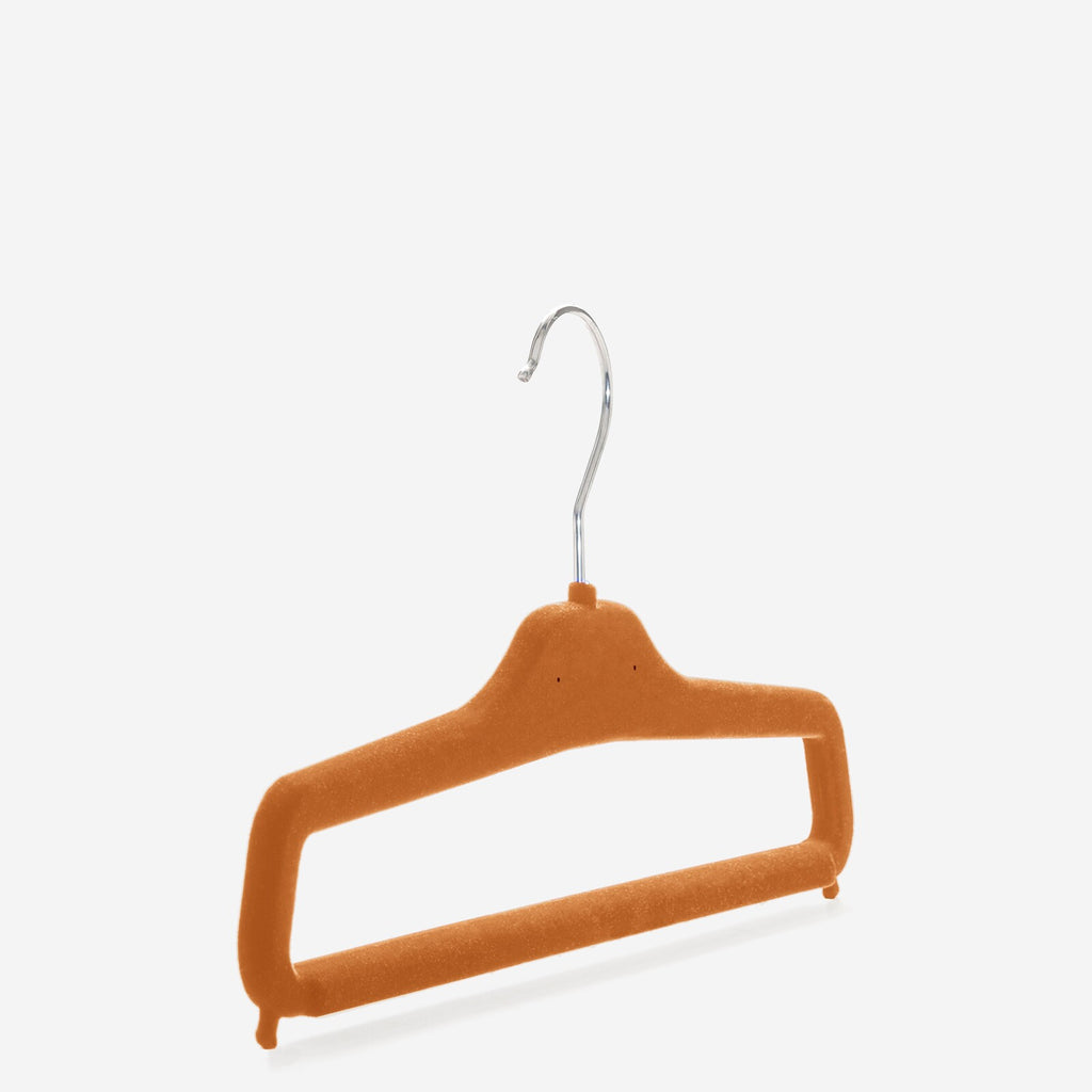 Gruccia personalizzabile – gruccia per pantaloni – gruccia in plastica riciclata rivestita in velluto – P3SP - depla