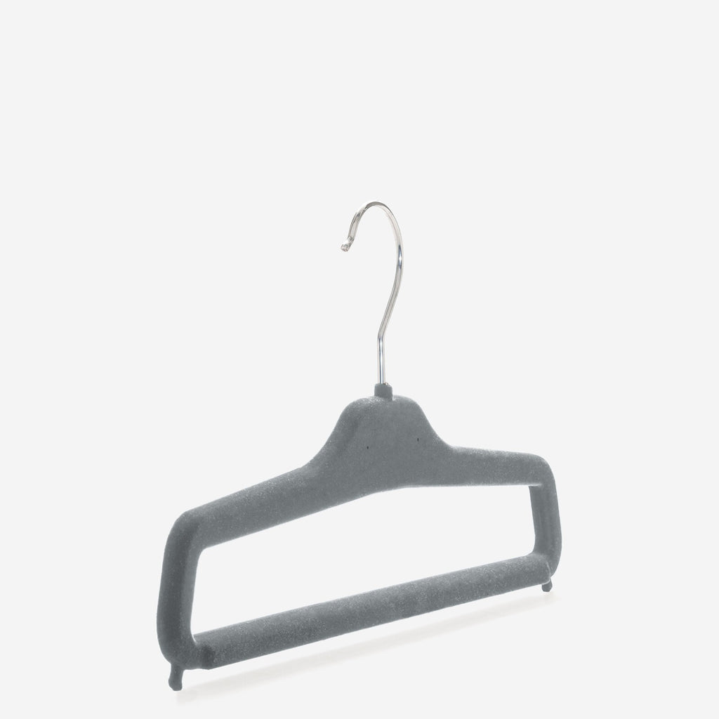 Gruccia personalizzabile – gruccia per pantaloni – gruccia in plastica riciclata rivestita in velluto – P3SP - depla