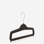 Gruccia personalizzabile – gruccia per pantaloni – gruccia in plastica riciclata rivestita in velluto – P3SP - depla