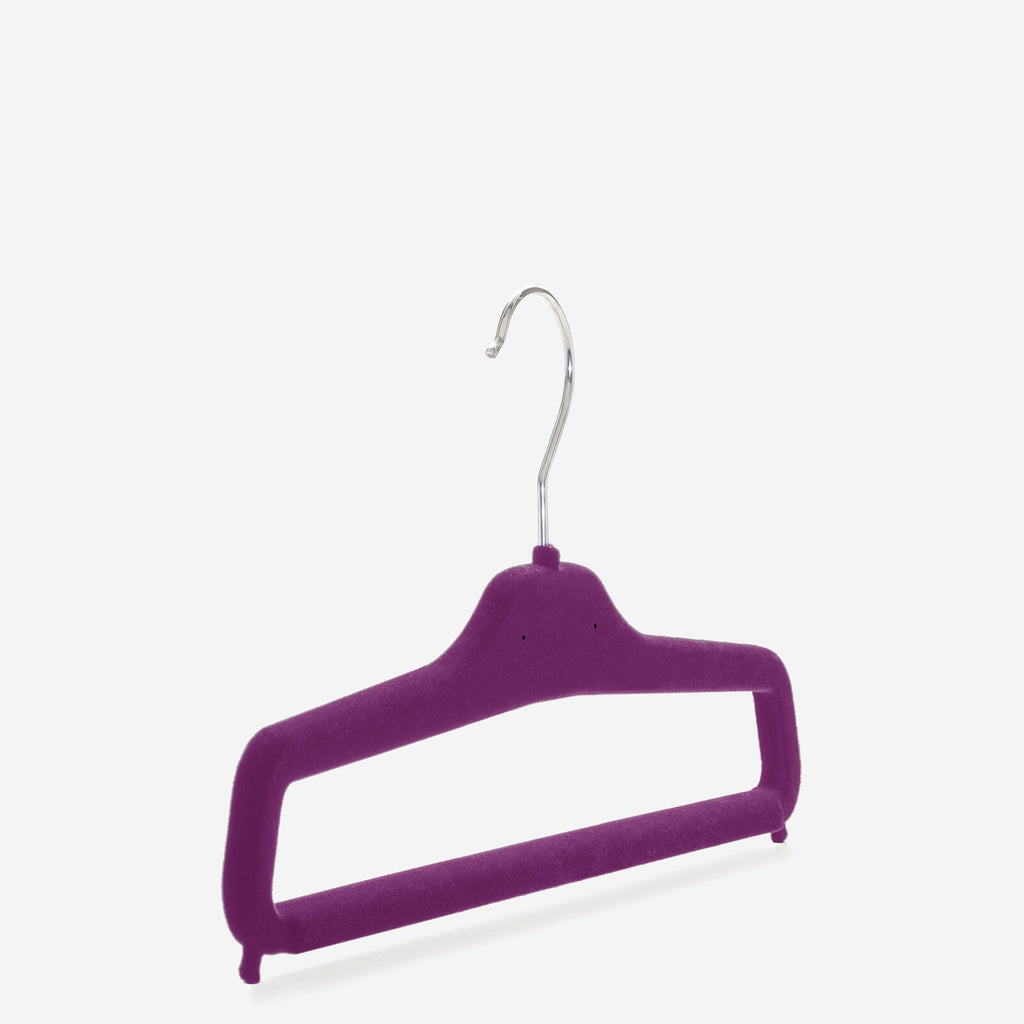 Gruccia personalizzabile – gruccia per pantaloni – gruccia in plastica riciclata rivestita in velluto – P3SP - depla