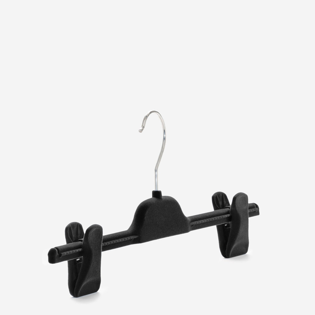 Gruccia personalizzabile – gruccia per gonne – gruccia in plastica riciclata nera – PM40 - depla